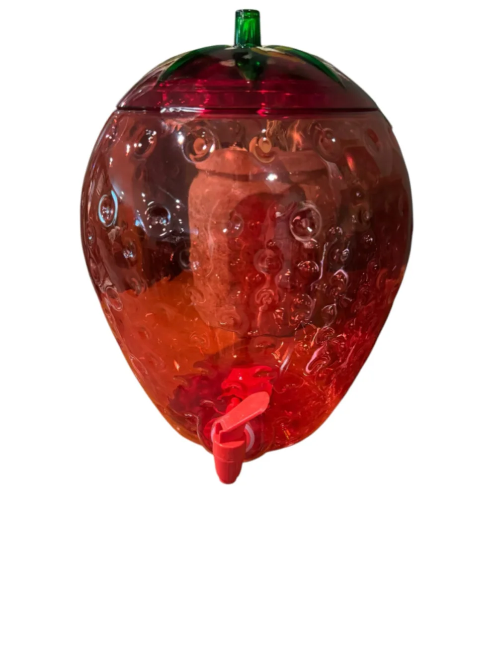 Strawberry Shaped Beverage Dispenser One Size Red Green